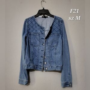 Forever 21 Jacket, Medium, Denim light blue